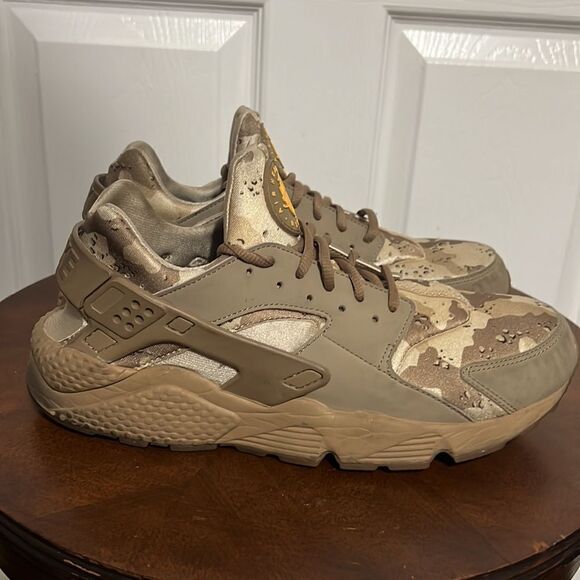 ?? NIKE AIR‎ HUARACHE Desert CAMO Shoes - EUC - Men Sz 10.5  ?? main image 6